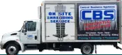 Central Business Systems, Inc. Shredding - Secure Document Destruction Service. Includes paper shredding and baling for recycling, Hard Drives, CD, DVD, and removable drive destruction. Onsite Document Destruction Services. NAID Member.
