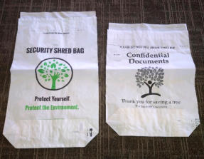 Off-site Secure Shredding Bags.
